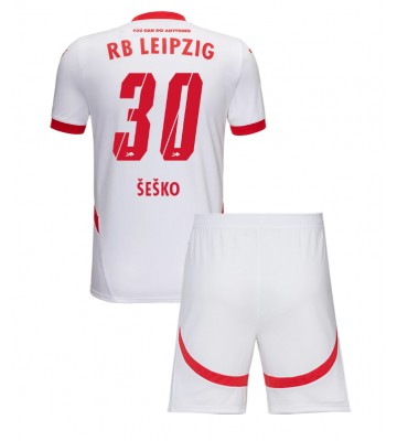 RB Leipzig Benjamin Sesko #30 Domácí dres komplet pro Děti 2024-25 Krátkým Rukávem (+ Krátké kalhoty)